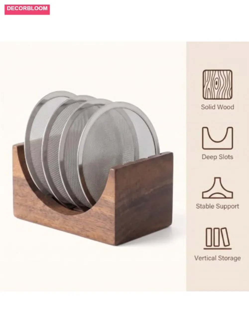 Walnut Coffee Puck Screen Holder for Espresso Portafilter 51/53/58mm